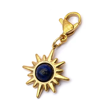 Lápisz charm, csillag forma, arany színű kb. 35 mm