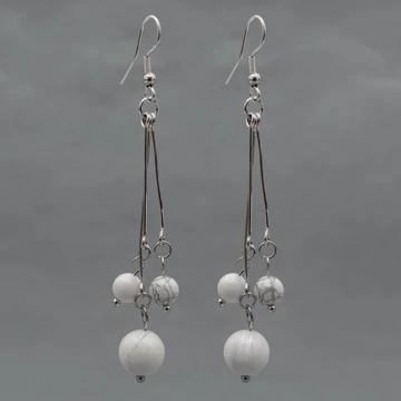 Howlit 3 golyós, lógós fülbevaló, kb. 60-70 mm