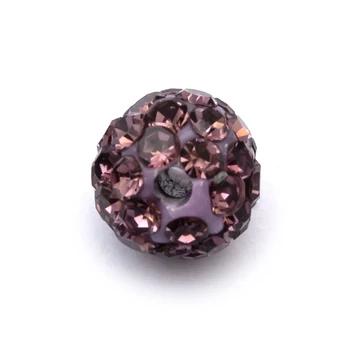 Pave disco gömb köztes dísz, s.lila, 6 mm, 5 db