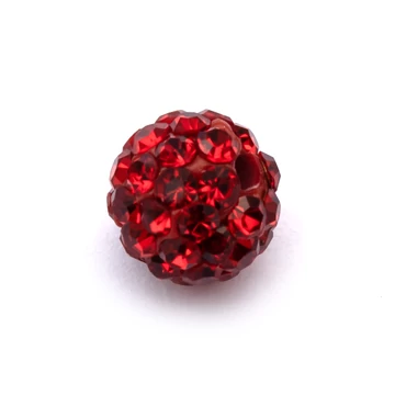 Pave disco gömb köztes dísz, piros, 6 mm, 5 db