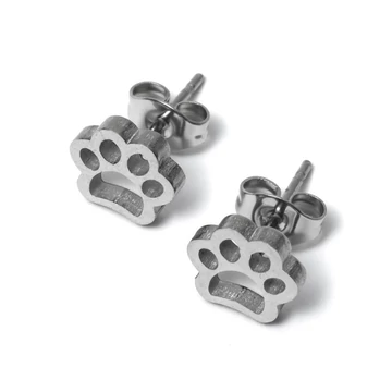 Tappancsos nemesacél fülbevaló, 7,5x8 mm