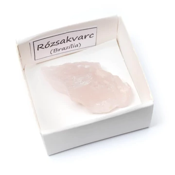 Rózsakvarc dobozos ásvány, 5-10g