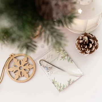 Karácsonyi könyvjelző angyalkás angelit(kék)