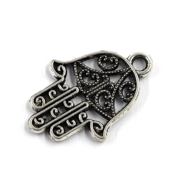 Hamsa keze áttört mintás medál