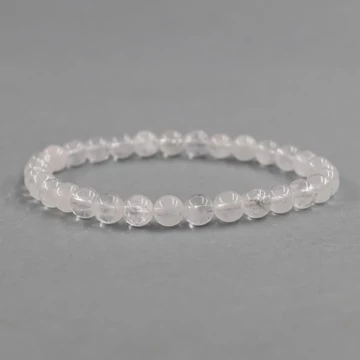 Hegyikristály B minőségű, gumis ásvány karkötő, 6 mm