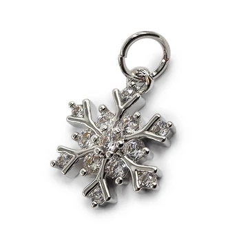 Hópihe (ezüst szín) medál, cirkónia kővel (1db)