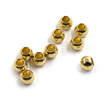 Nemesacél golyó, 18K arany 4x3mm (10db)
