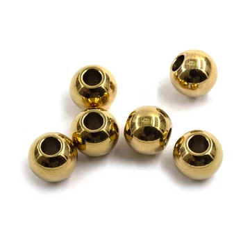 Nemesacél golyó, arany, 8mm (6db)