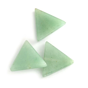Aventurin, háromszög, formagyöngy, kb.18mm