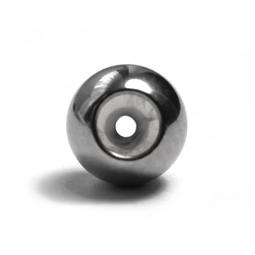 Nemesacél gumis csúszógolyó, 6 x 4,5 mm, beslő átmérő 1,5 mm, 1db