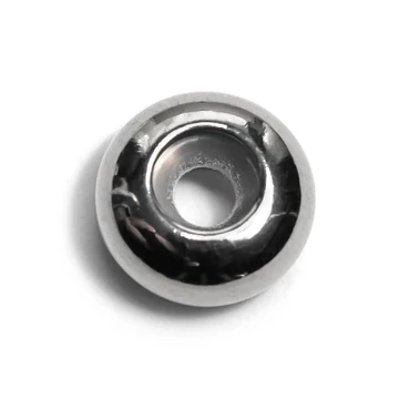 Nemesacél gumis csúszóbutton, 10x4,5 mm, belső átmérő 3 mm, 1db