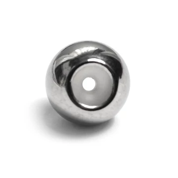 Nemesacél gumis csúszógolyó, 8 x 6,5 mm, beslő átmérő 1,2 mm, 1db