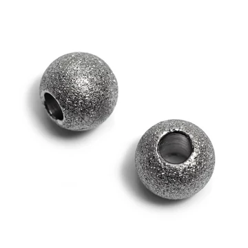 Nemesacél textúrált felületű (ezüst szín) golyó, 8x7 mm (2 db)