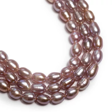 Édesvizi tenyésztett gyöngy rizs "A" lila, 4-4,5mm, kb 40cm