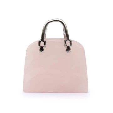 Rózsakvarc táska medál, kb.24x20 mm