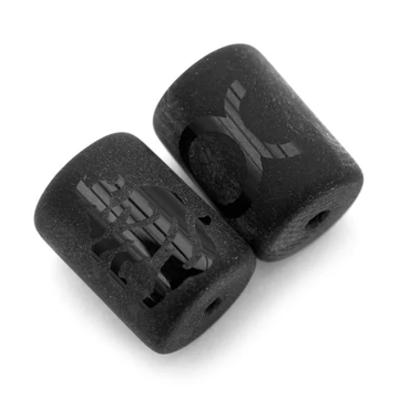 Fekete horoszkóp (bika) köztes dísz, henger, kb. 14x10 mm (1 db)