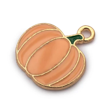 Sütőtök zománcos medál, kb.18x16 mm (1 db)