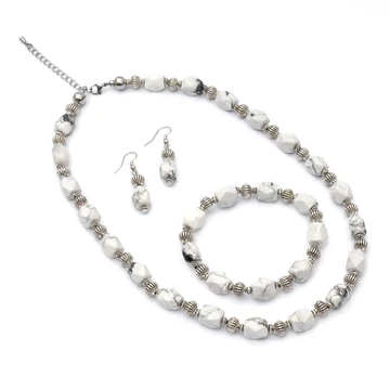 Hortenzia nyaklánc, karkötő és fülbevaló garnitúra