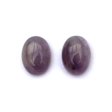 Ametiszt cabochon kő, ovál, 6x8x3 mm, 2 db