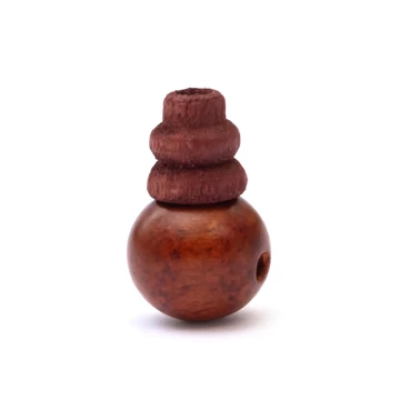 Fa guru gyöngy, bordó, 8 mm, 1 pár