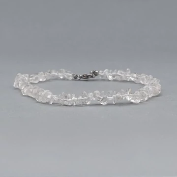 Hegyikristály ásvány bokalánc, splitter fazon, kb. 26cm