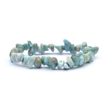 Larimar gumis törmelékköves karkötő