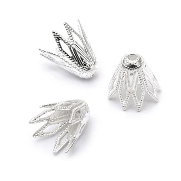 Gyöngykupak, ezüst szín, 9x9 mm, 10 db