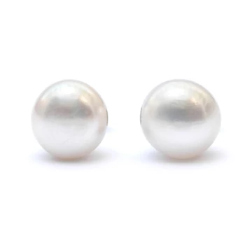 Tenyésztett gyöngy fülbevaló, fehér, 7-7,5 mm (nemesacél szerelékkel)
