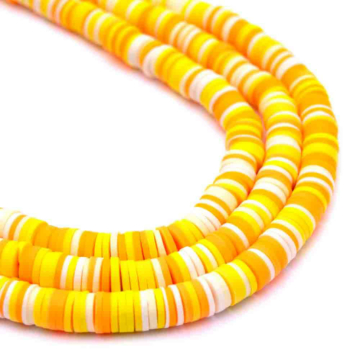 Polymer (narancs multi) button szál, 6 mm, kb. 39 cm