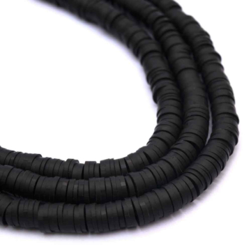 Polymer (fekete) button szál, 6 mm, kb. 39 cm