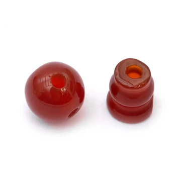 Karneol guru gyöngy, 8 mm, 1 pár