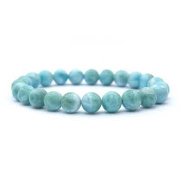 Larimar "AA" gumis ásvány karkötő, 8 mm, 18 cm