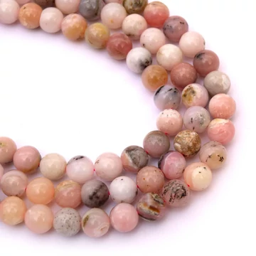 Opál (pink) golyós szál, 6-7 mm, kb. 39 cm