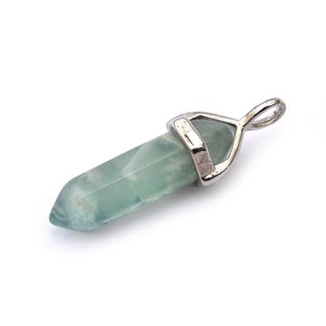 Fluorit kristályfüggő medál, 35x12 mm