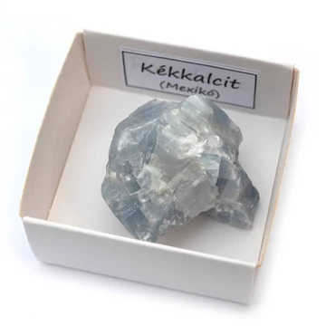 Kalcit dobozos ásvány, kék, extra (2), 10-20 g