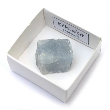 Kalcit dobozos ásvány, kék, extra (1), 5-10 g