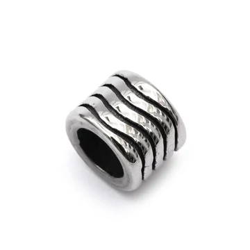 Nemesacél henger köztes dísz, hullám mintás, 9 mm, 1 db