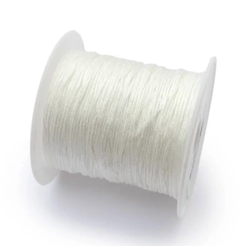 Műselyem szál tekercsben, fehér, 0,8 mm, kb. 10 m