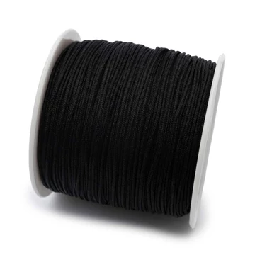 Műselyem szál (fekete) tekercsben, 0,8 mm, kb. 30 m