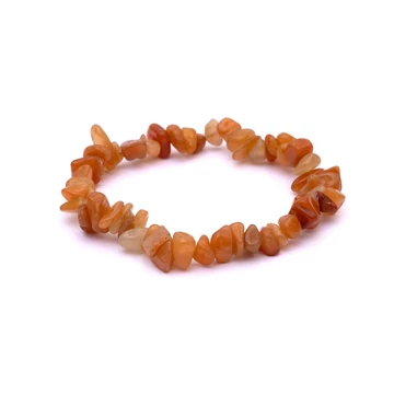 Aventurin (vörös) gumis törmelékköves karkötő