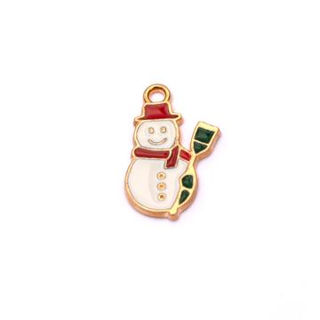 Hóember (zománcos) medál (2), 22x13 mm