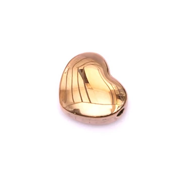 Nemesacél (rosegold) szív köztes dísz (1 db)