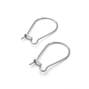 Nemesacél hurkos fülbevaló alap, 20x11 mm (20 db)