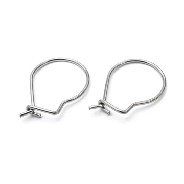 Nemesacél hurkos fülbevaló akasztó (20 db)
