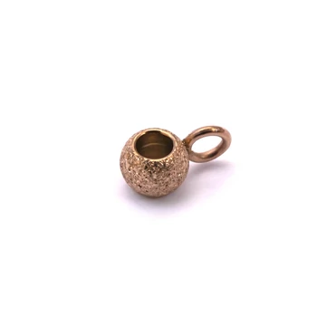 Nemesacél (kicsi, matt, rosegold) medáltartó köztes dísz (1 db)