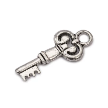 Kulcs medál, 28x12 mm (5 db)