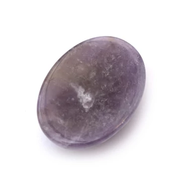 Ametiszt cabochon kő, ovál, 25x18x6 mm, 1 db