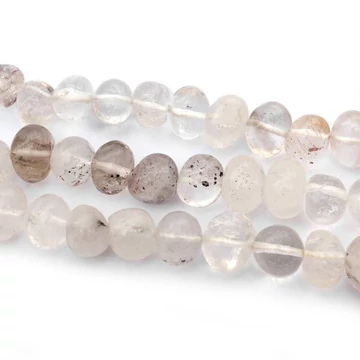 Hegyikristály nugget szál, nem tiszta, zárványos kb. 10x12 mm, kb. 38 cm