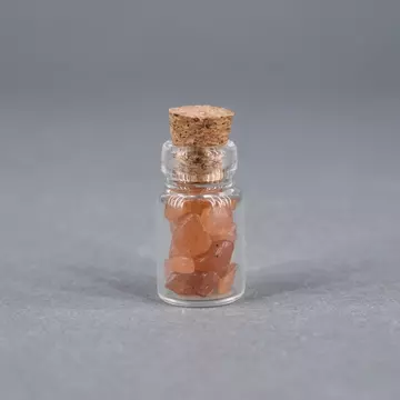 Achát/karneol mini ezoterikus üvegcse (18x10 mm)