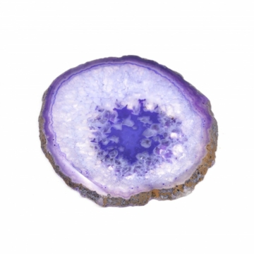 Színezett (lila) achát lap (kb. 9-14 cm)